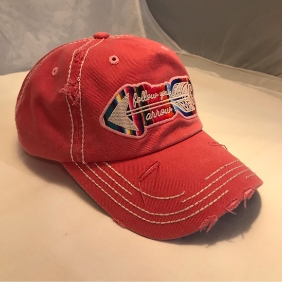 Kbethos Vintage Adjustable Follow Your Arrow Distressed Cap - Picture 4 of 16